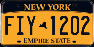 NY license plate FIY1202