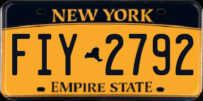 NY license plate FIY2792