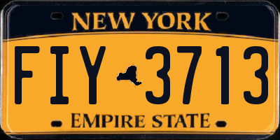 NY license plate FIY3713