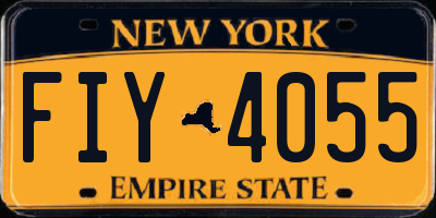 NY license plate FIY4055