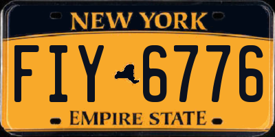 NY license plate FIY6776