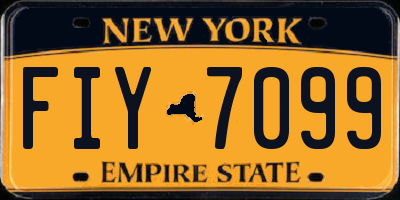 NY license plate FIY7099