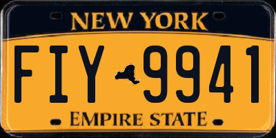 NY license plate FIY9941