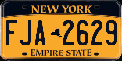 NY license plate FJA2629