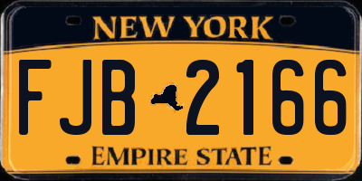 NY license plate FJB2166