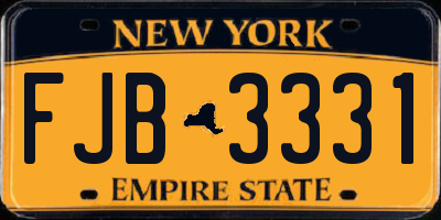 NY license plate FJB3331