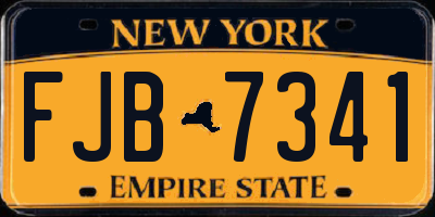NY license plate FJB7341