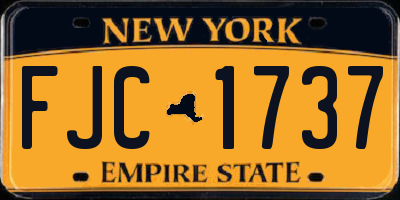 NY license plate FJC1737