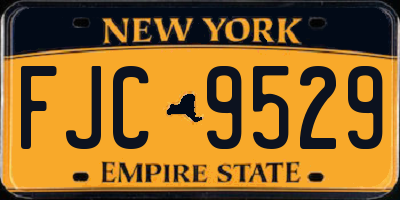 NY license plate FJC9529