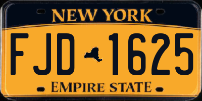 NY license plate FJD1625