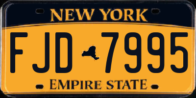 NY license plate FJD7995