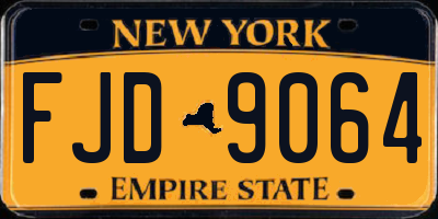 NY license plate FJD9064