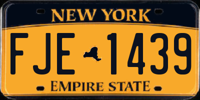 NY license plate FJE1439