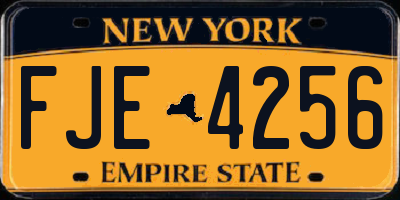 NY license plate FJE4256