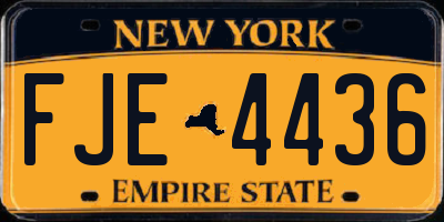 NY license plate FJE4436