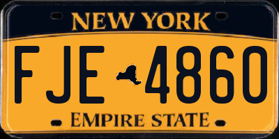 NY license plate FJE4860