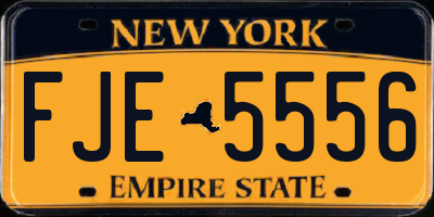 NY license plate FJE5556