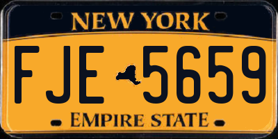 NY license plate FJE5659