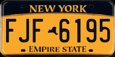 NY license plate FJF6195