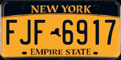 NY license plate FJF6917