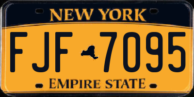NY license plate FJF7095