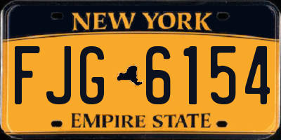 NY license plate FJG6154