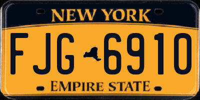 NY license plate FJG6910