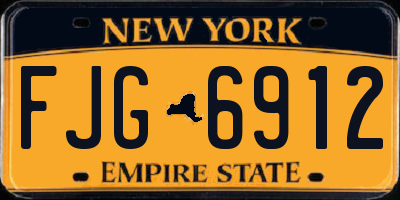 NY license plate FJG6912