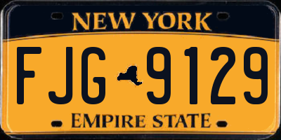 NY license plate FJG9129