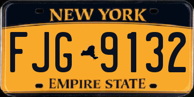 NY license plate FJG9132