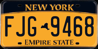 NY license plate FJG9468