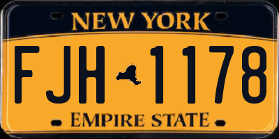 NY license plate FJH1178