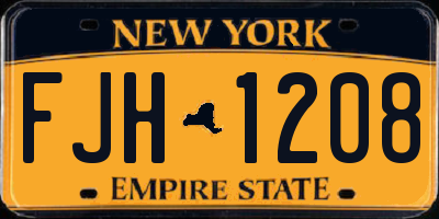 NY license plate FJH1208