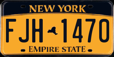 NY license plate FJH1470