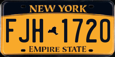 NY license plate FJH1720