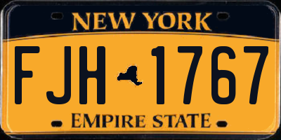 NY license plate FJH1767