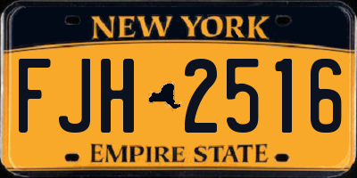 NY license plate FJH2516