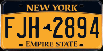 NY license plate FJH2894