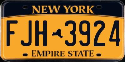 NY license plate FJH3924
