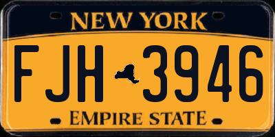 NY license plate FJH3946