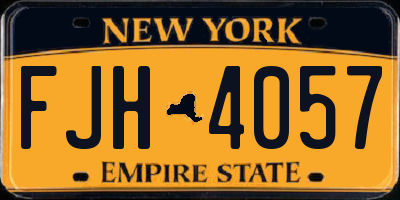 NY license plate FJH4057