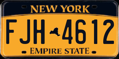 NY license plate FJH4612