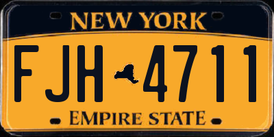 NY license plate FJH4711
