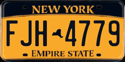 NY license plate FJH4779