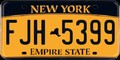 NY license plate FJH5399