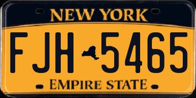 NY license plate FJH5465