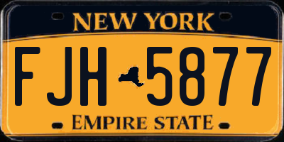 NY license plate FJH5877
