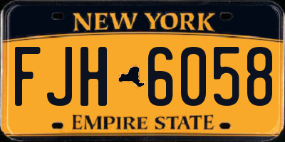 NY license plate FJH6058