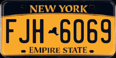 NY license plate FJH6069