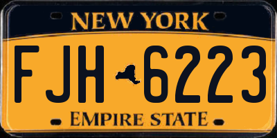 NY license plate FJH6223